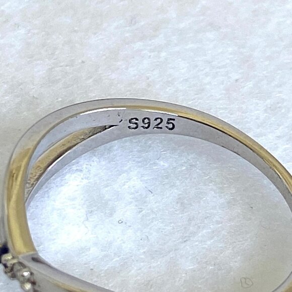 Story Jewellry Sterling Silver 925 Best Friends Girl Gang CZ Infinity Ring Sz 7 - Picture 8 of 16